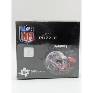 New England Patriots NFL Team Round 500 Piece Puzzle Made In USA New/Sealed